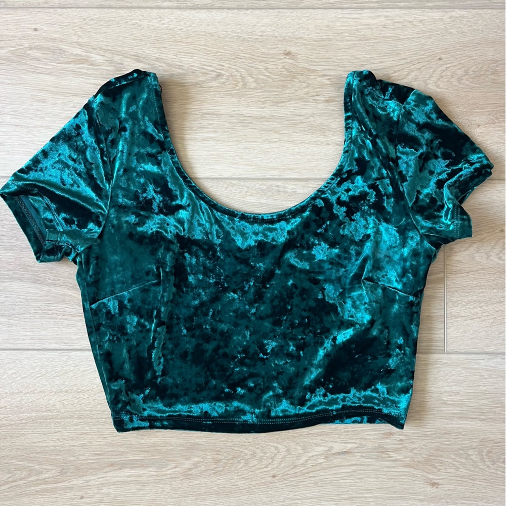 Forever 21 Green Velvet Top